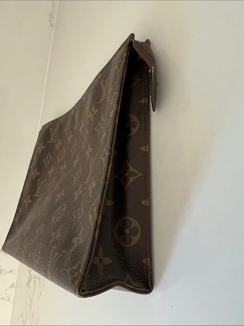 Louis Vuitton Vintage Brown Monogram Canvas Toiletry Pouch
